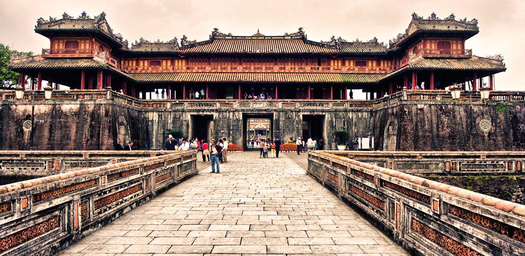 Entrance to Hue Royal Citadel in Vietnam