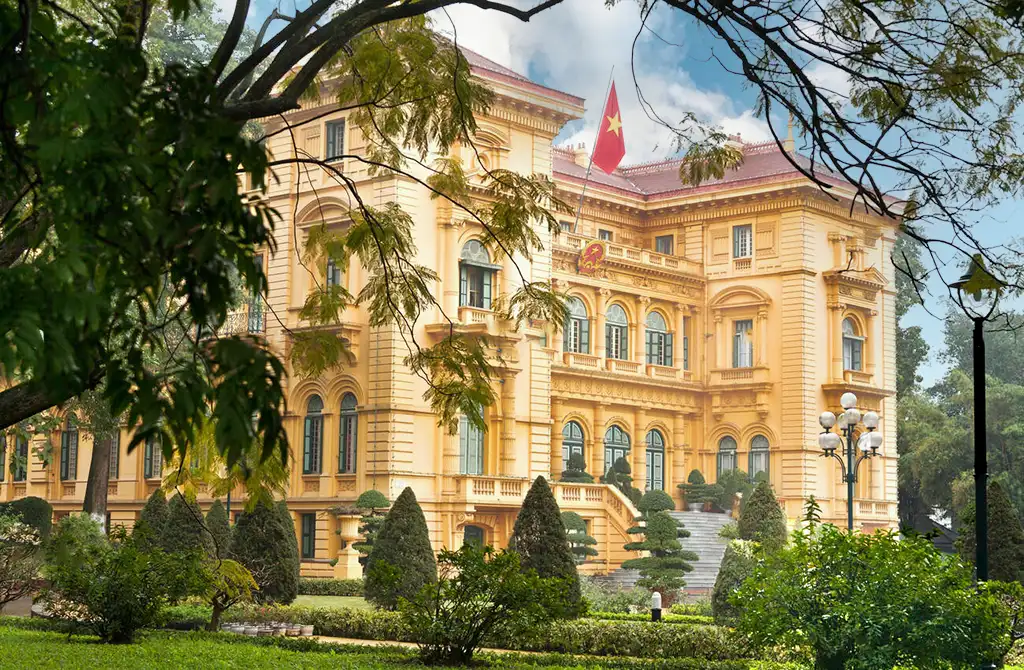 Former French colonial administrative headquarters building in Hanoi
