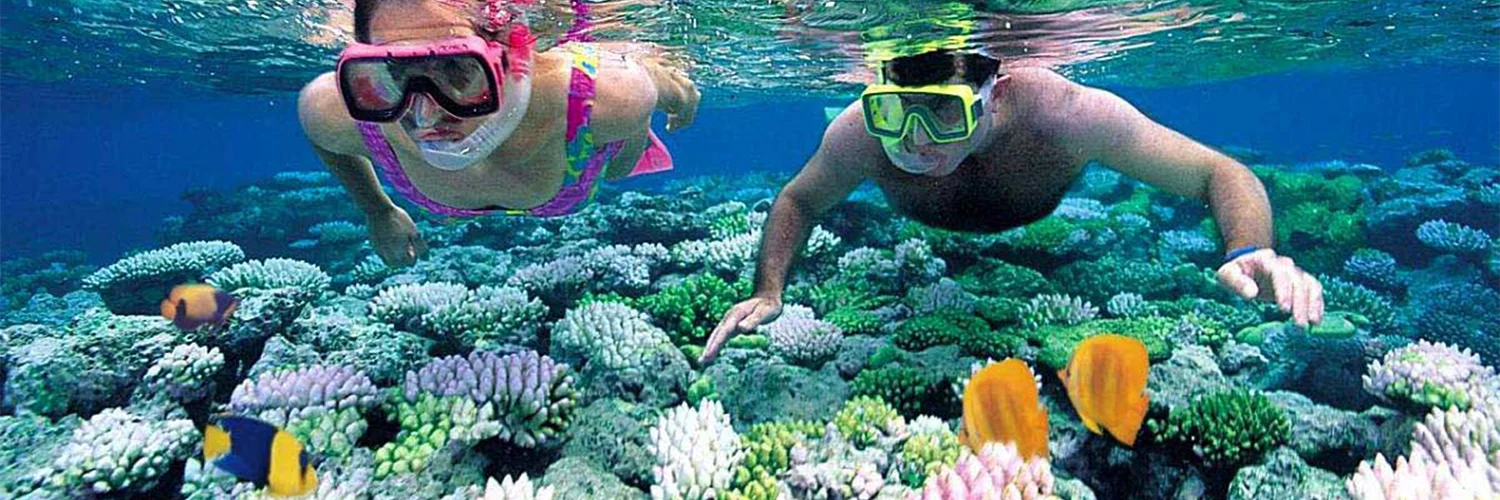 Snorkeling couple at Con Dao, Vietnam