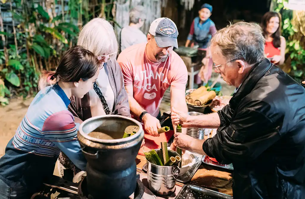 Cooking class group in Mai Chau, Vietnam