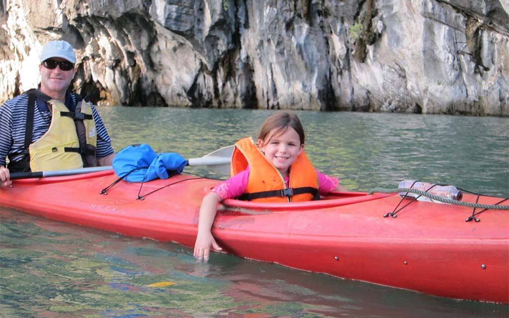 Kayaking in Halong Bay, Vietnam