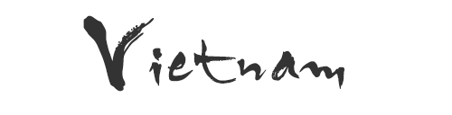 Vietnam written in calligraphy style script